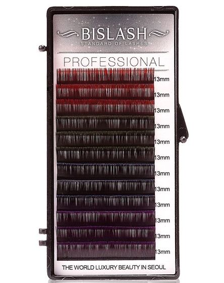 Two Tone Wimpern sind Wimpern in einer Box die am Ansatz schwarz sind und zur Spitze hin farbig verlaufen. 4 versch. Farben in einer Box.